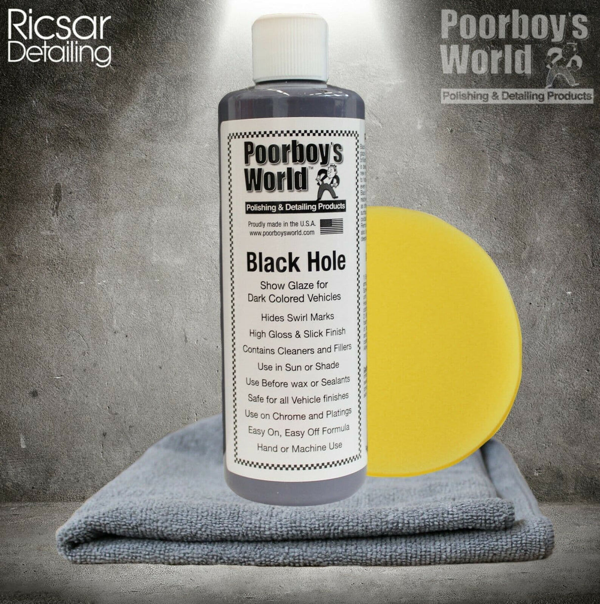 POORBOYS Black Hole Glaze (16oz) + Pad / Cloth